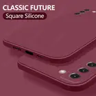 Новый роскошный оригинальный квадратный жидкий силиконовый мягкий чехол для Samsung S21 S20 FE S22 Ultra S10 Plus A51 A52 A71 A72 A32 A52S A53, чехол