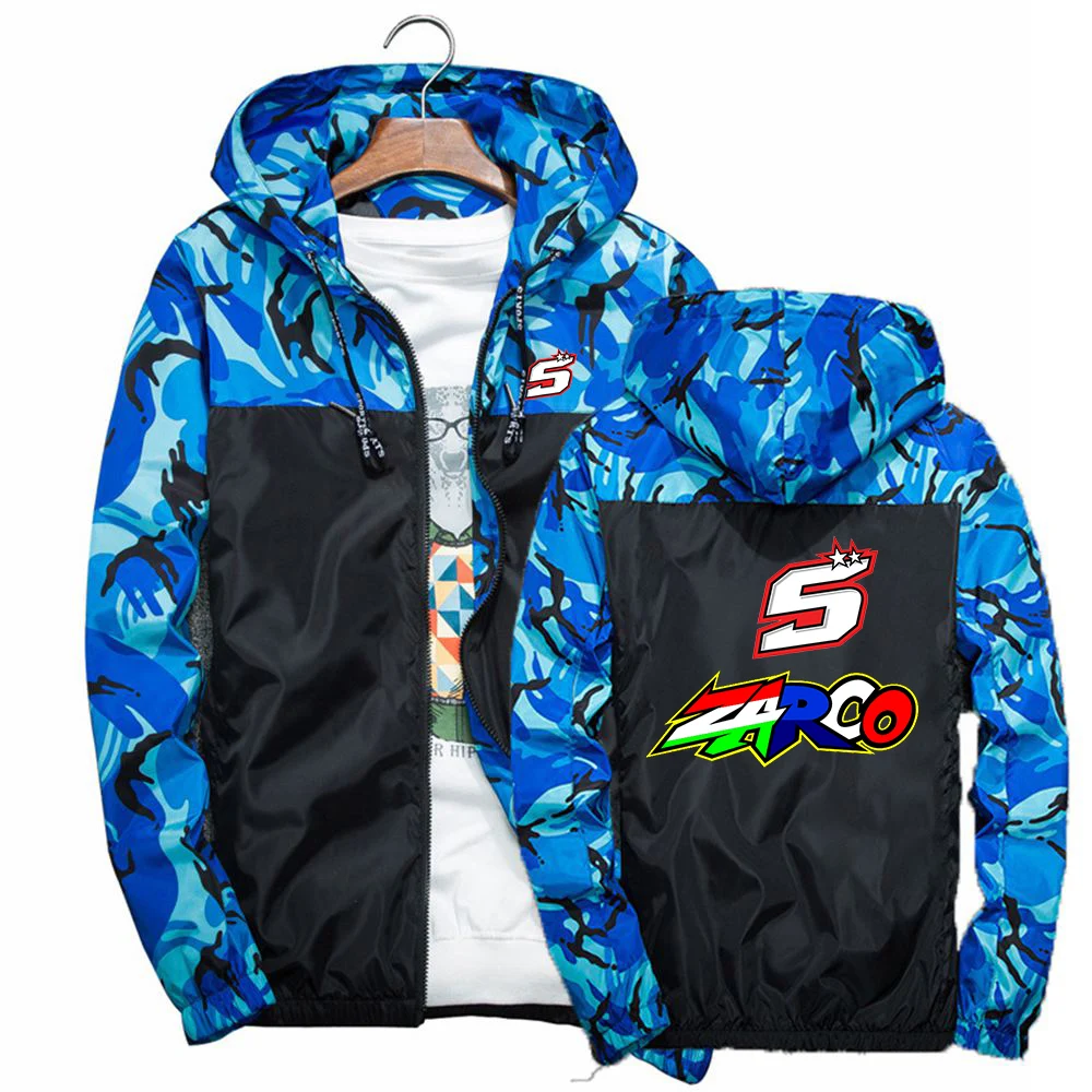 

2022 Johann Men's ZARCO No. 5 Spring Autumn Camouflage Stitching Windbreaker Jackets Coats Sportswear Top