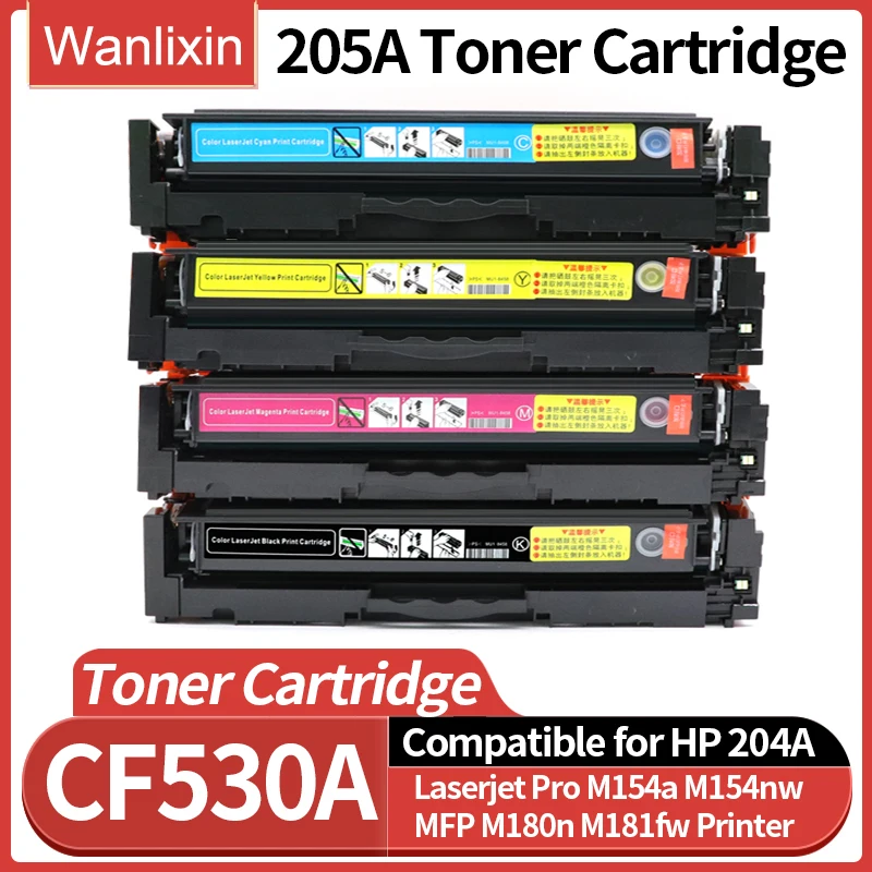 205A Тонер-картридж CF530A CF531A CF532A CF533A для HP M154nw 154a M180nw M180n M181fw M154 лазерный