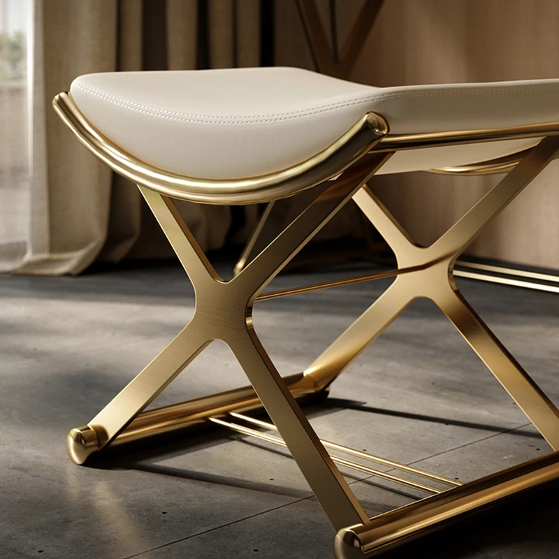 

Gardening European Stool Arcade Nordic Metal Bedroom Stool Outdoor Modern Plegables Ahorradores De Espacio Furniture Living Room