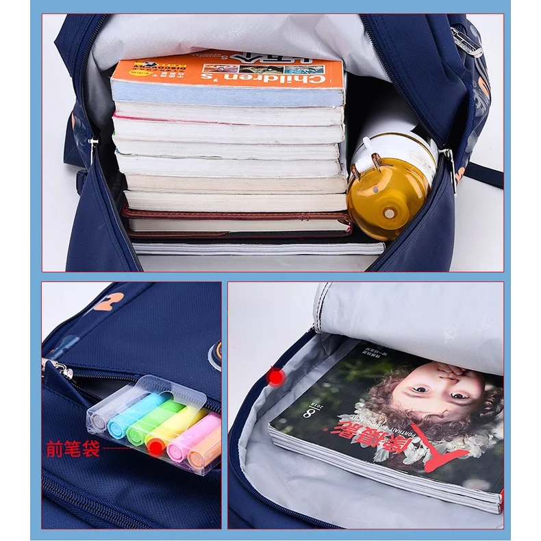 Kids Lightweight Backpacks New Primary Boys Students Large Capacity Leisure Cool Schoolbags Children Fashion Waterproof Backpack