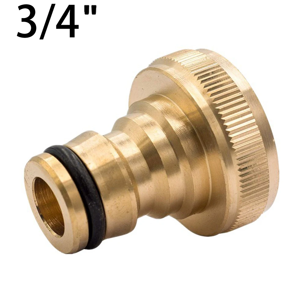 

Tap Connector 1.57*1.18in Golden For 3/4" To 1/2" Faucet Connected With Water Hose Water Hose Adaptor Quick Release