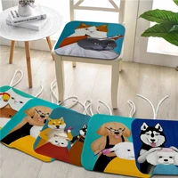 cartoon cat nordic printing seat cushion office dining stool pad sponge sofa mat non slip seat mat