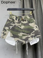 camouflage skirt womens summer wear 2022 new korean style fashion slim fit a line denim short pantskirt