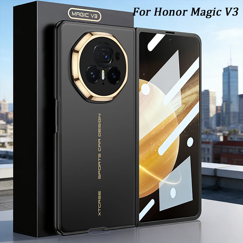 Фото Чехол для Honor Magic V3 V5, ультратонкий внешний экран, стекло, защита от царапин, матовый пластик, тонкий твердый переплет для Magic V3, чехол №1