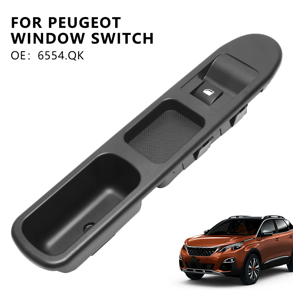 

ELECTRIC WINDOW SWITCH UNIT FRONT PASSENGER SIDE FOR PEUGEOT 207 6654QK 6 PIN