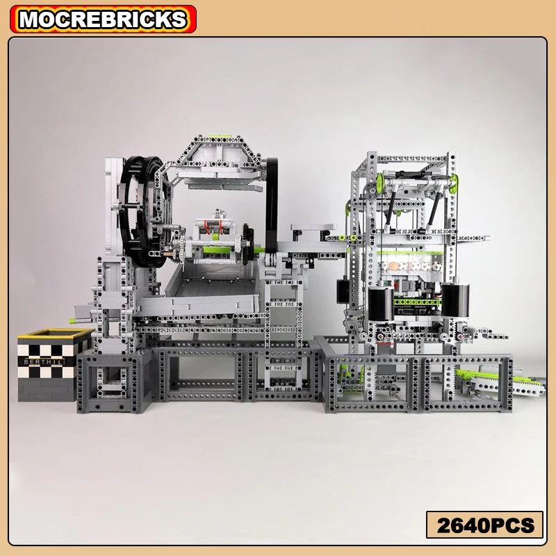 Поворотный самосвал GBC поезд лифт MOC строительные блоки кирпичи ручная работа