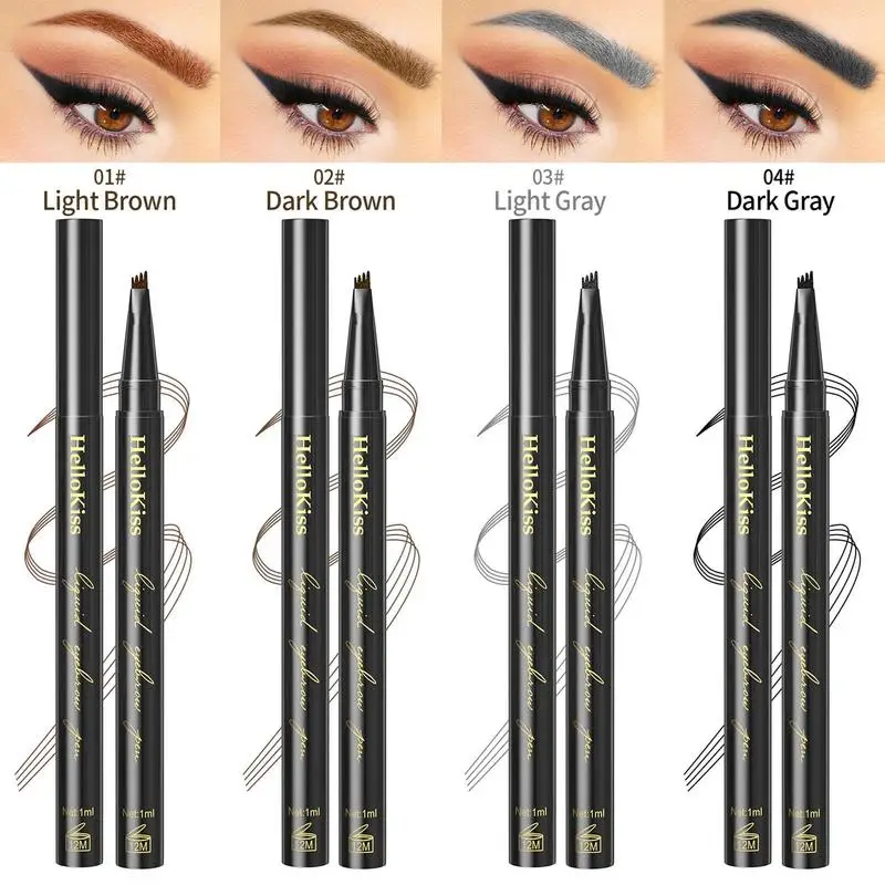 

Eyebrow Pen Liquid Texture, Versatile Natural Looking Eyebrow Pen Waterproof Long Lasting Easy To Use Eyebrow Pen For Girls