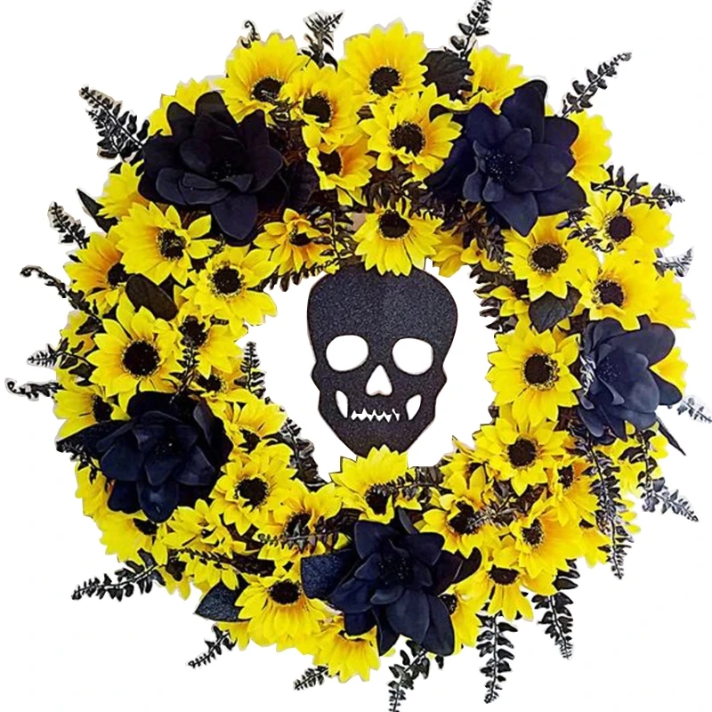 

Декоративная гирлянда в виде головы подсолнуха, черепа, Хэллоуина