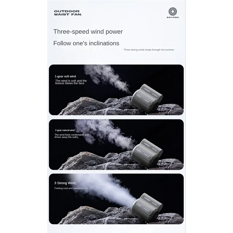 Подвесной USB-вентилятор на талию 4500 мАч