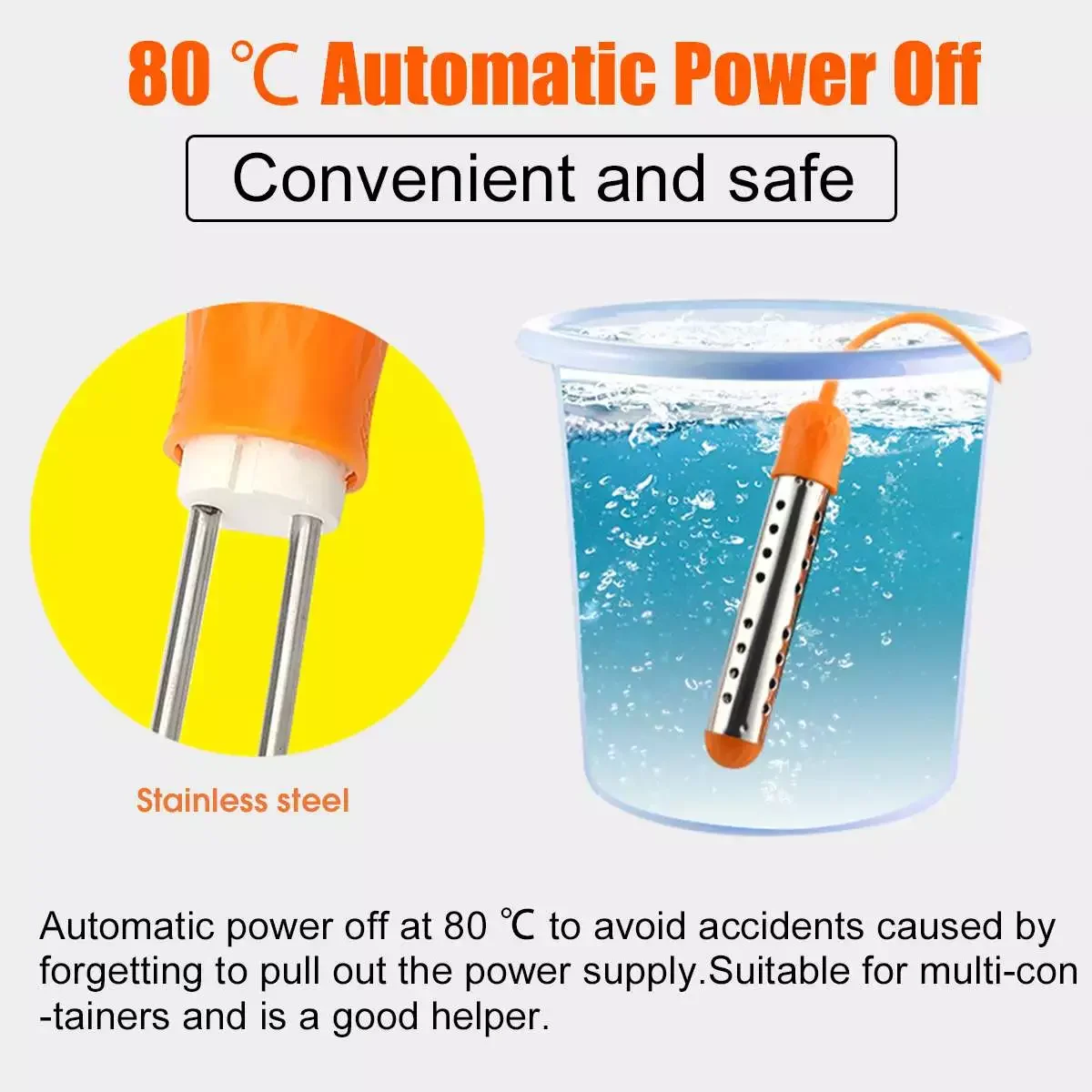 

3000W Floating Heater Boiler Water Heating Portable Immersion Suspension Bathroom Swimming Pool