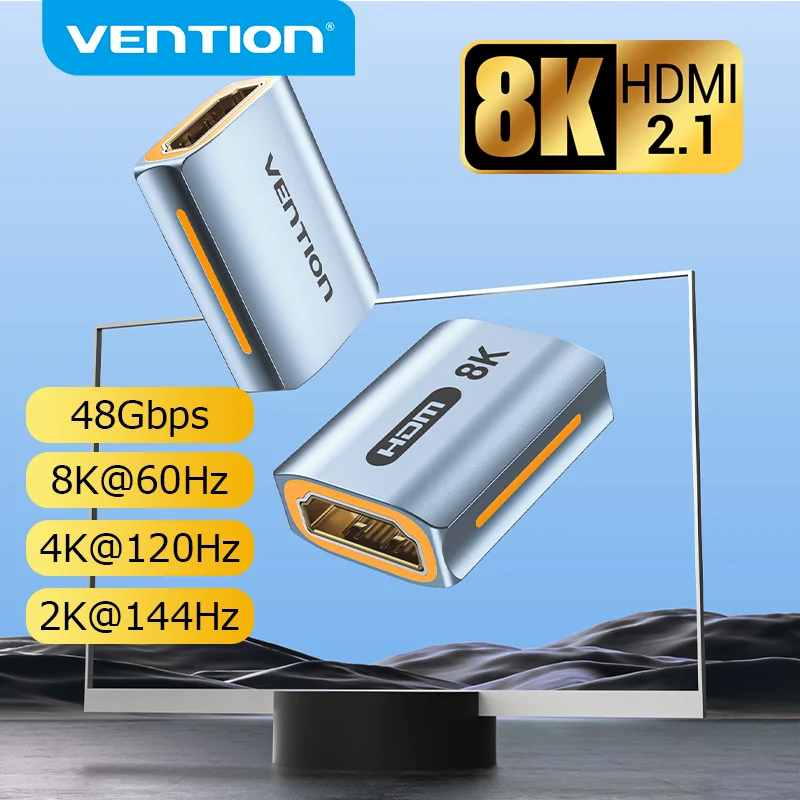 Vention 8K HDMI удлинитель 4K разъем мама-мама 8K60Hz 2.1 фотоадаптер для PS4 HDTV Roku Stick PC