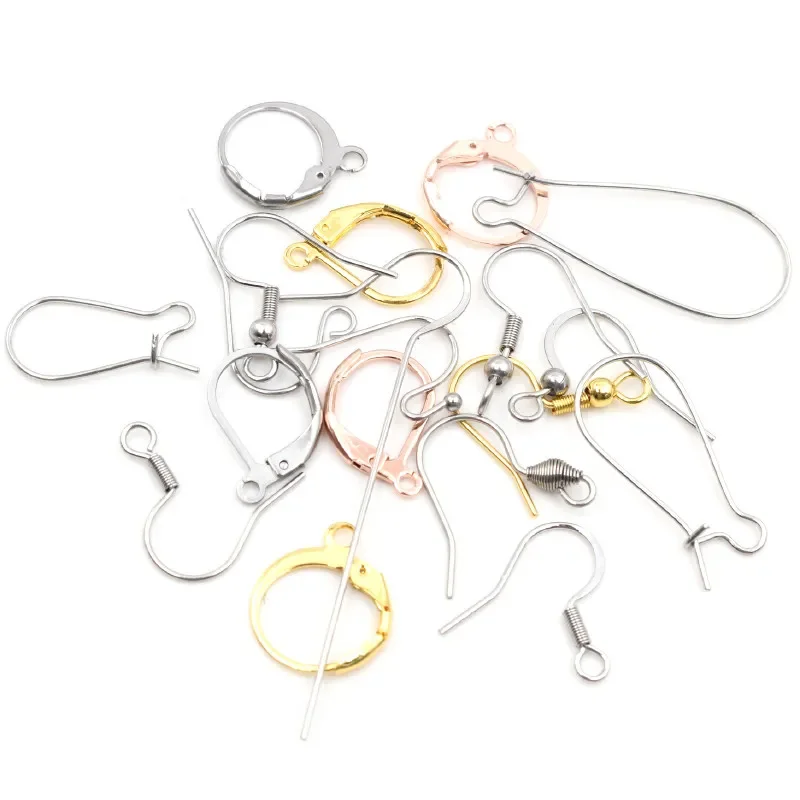 Fade) High Quality 316 Stainless Steel DIY Earring Findings Clasps Hooks Jewelry Making Accessories Earwire