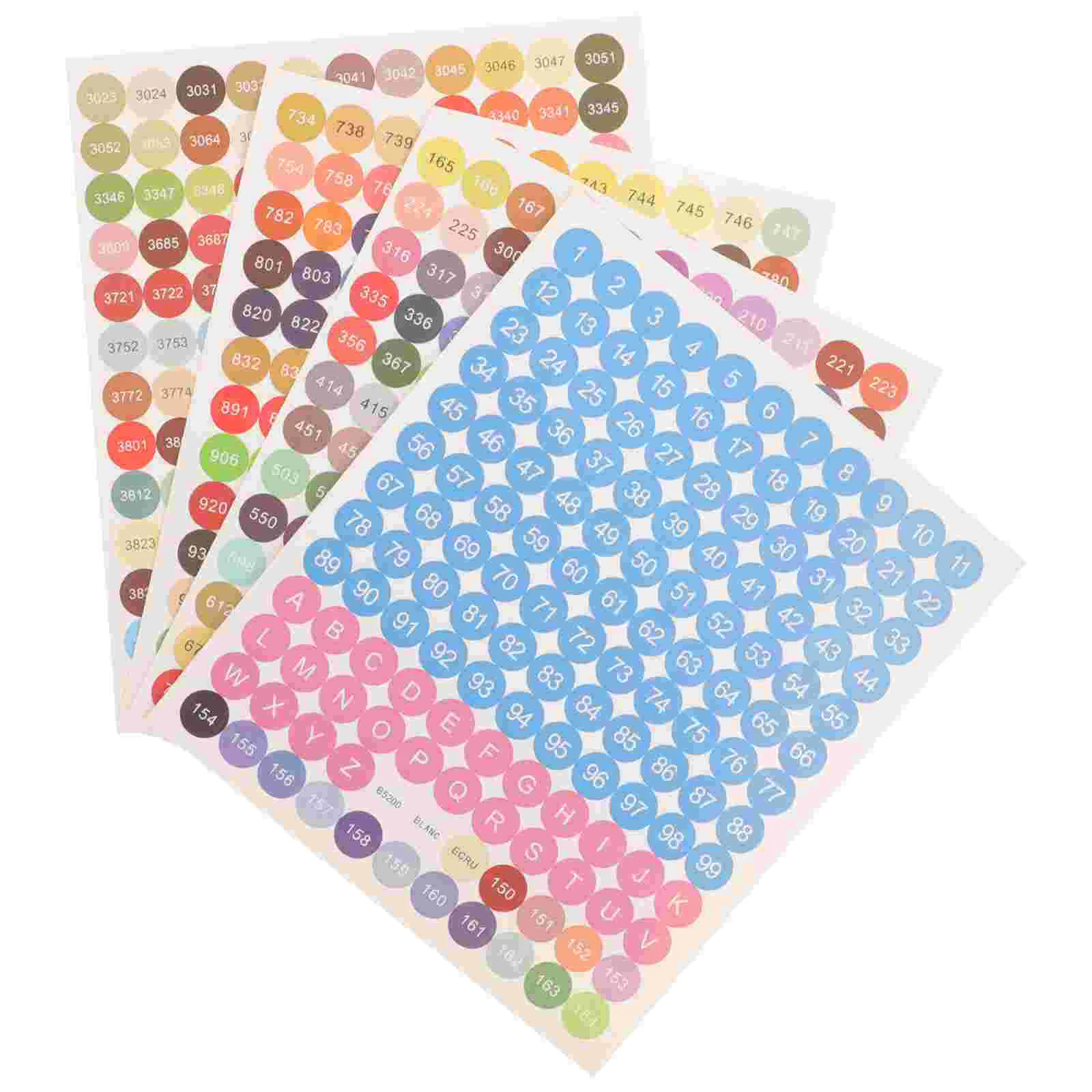 

Diamond Number Sticker Self-adhesive Labels Bottle Stickers Color Bottles Circle Coding Decals