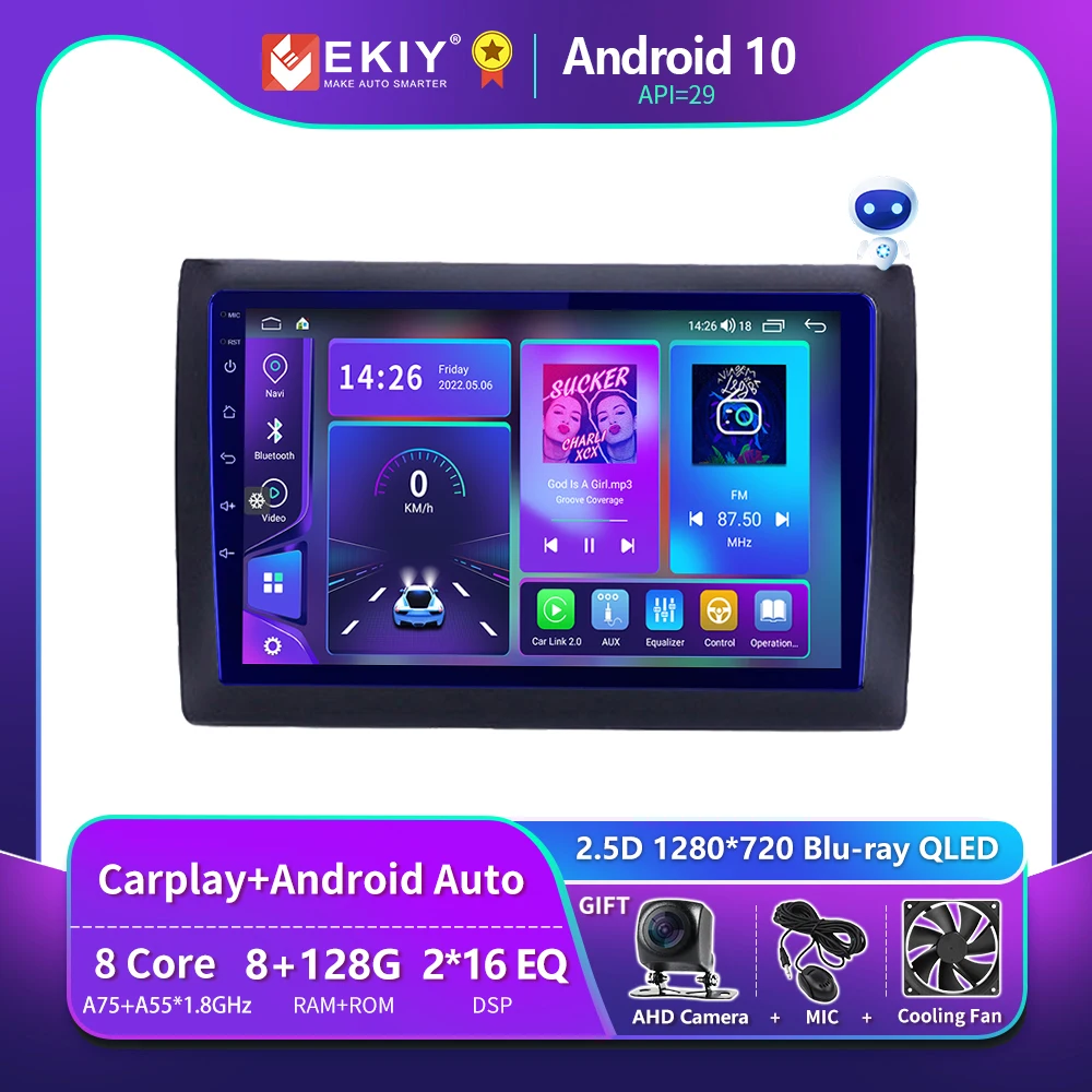 

EKIY T900 Android Auto Car Radio Multimedia Player For Fiat Stilo 2002-2010 Autoradio DSP Navigation GPS Carplay Wireless Stereo
