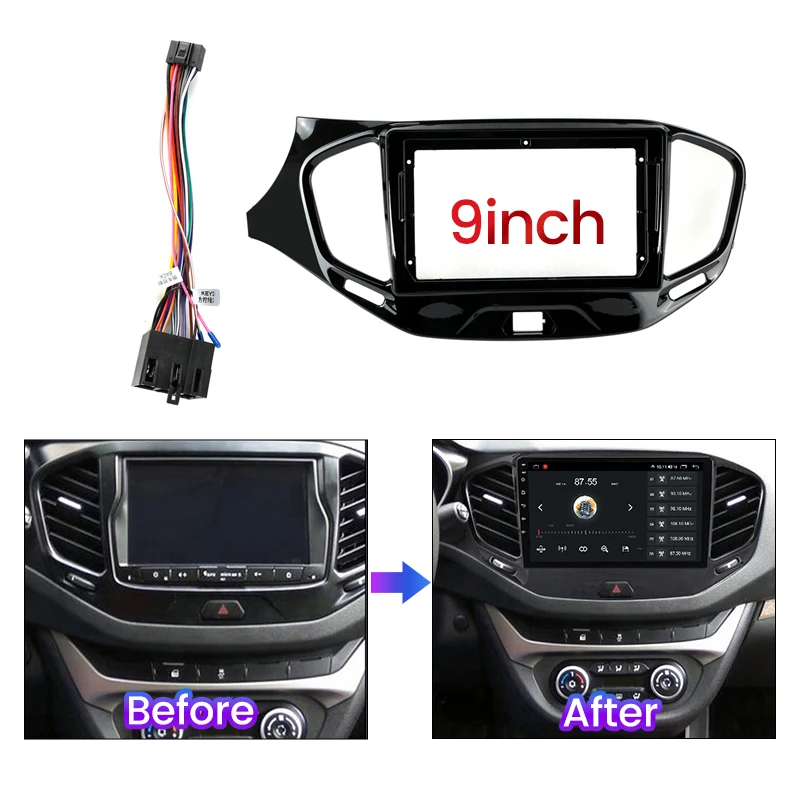 Автомагнитола 2Din рамка аудио адаптер комплекты отделки приборной панели Facia