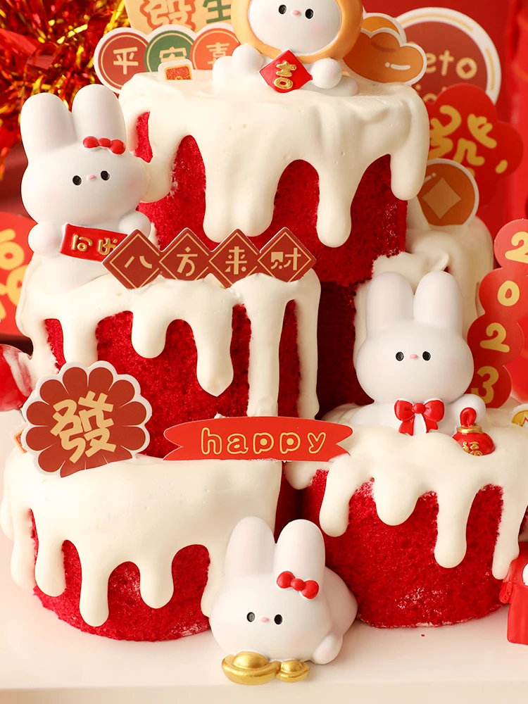 Украшение для торта в виде пасхального кролика украшения животных украшение