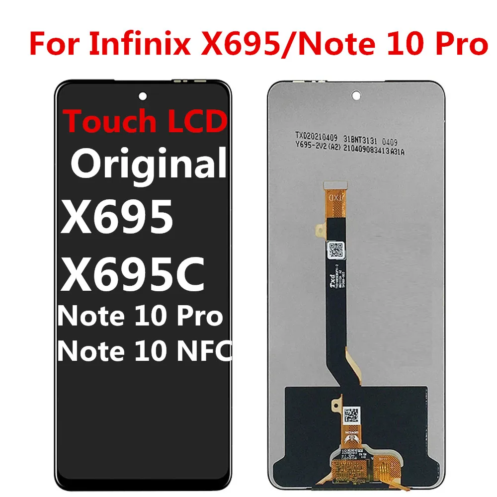 

test 6.95 ” For Infinix Note 10 Pro X695 / Note 10 Pro NFC X695C LCD Display Touch Screen Digitizer Assembly Replacement