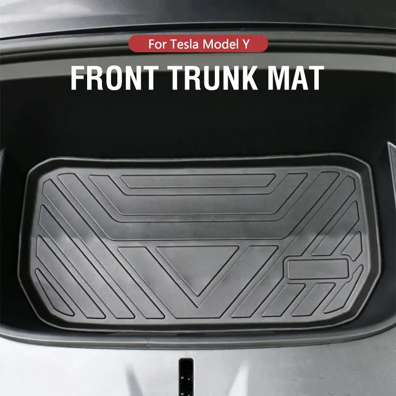 

Коврик для хранения заднего багажника Tesla Model Y 2020-2023, коврик для переднего багажника, коврик для ног, водонепроницаемый безвкусный защитный коврик, аксессуары