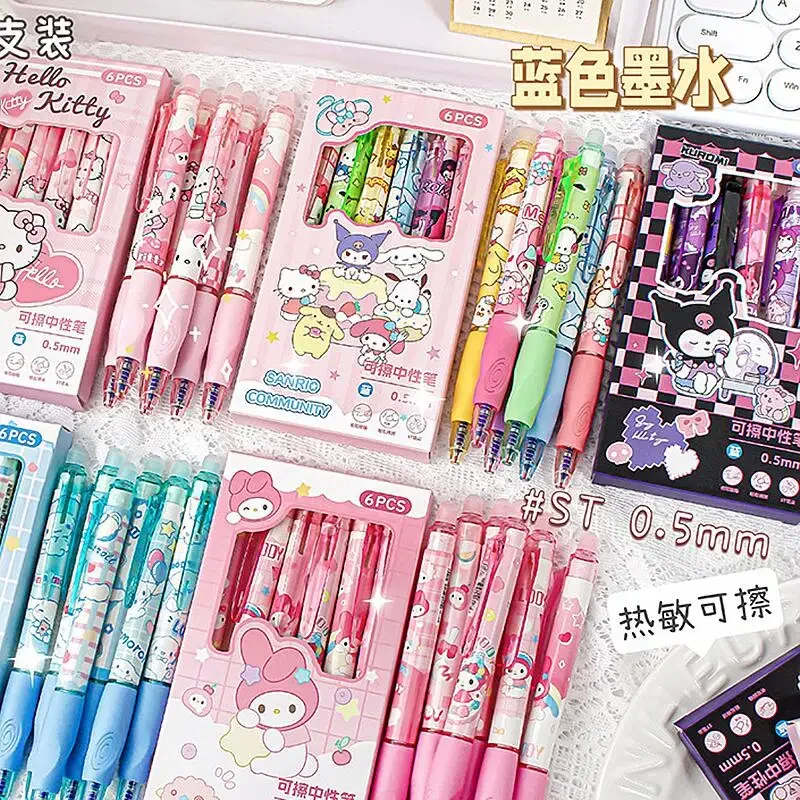 Sanrio Hello Kitty стираемая нейтральная ручка с синими чернилами милый мультяшный