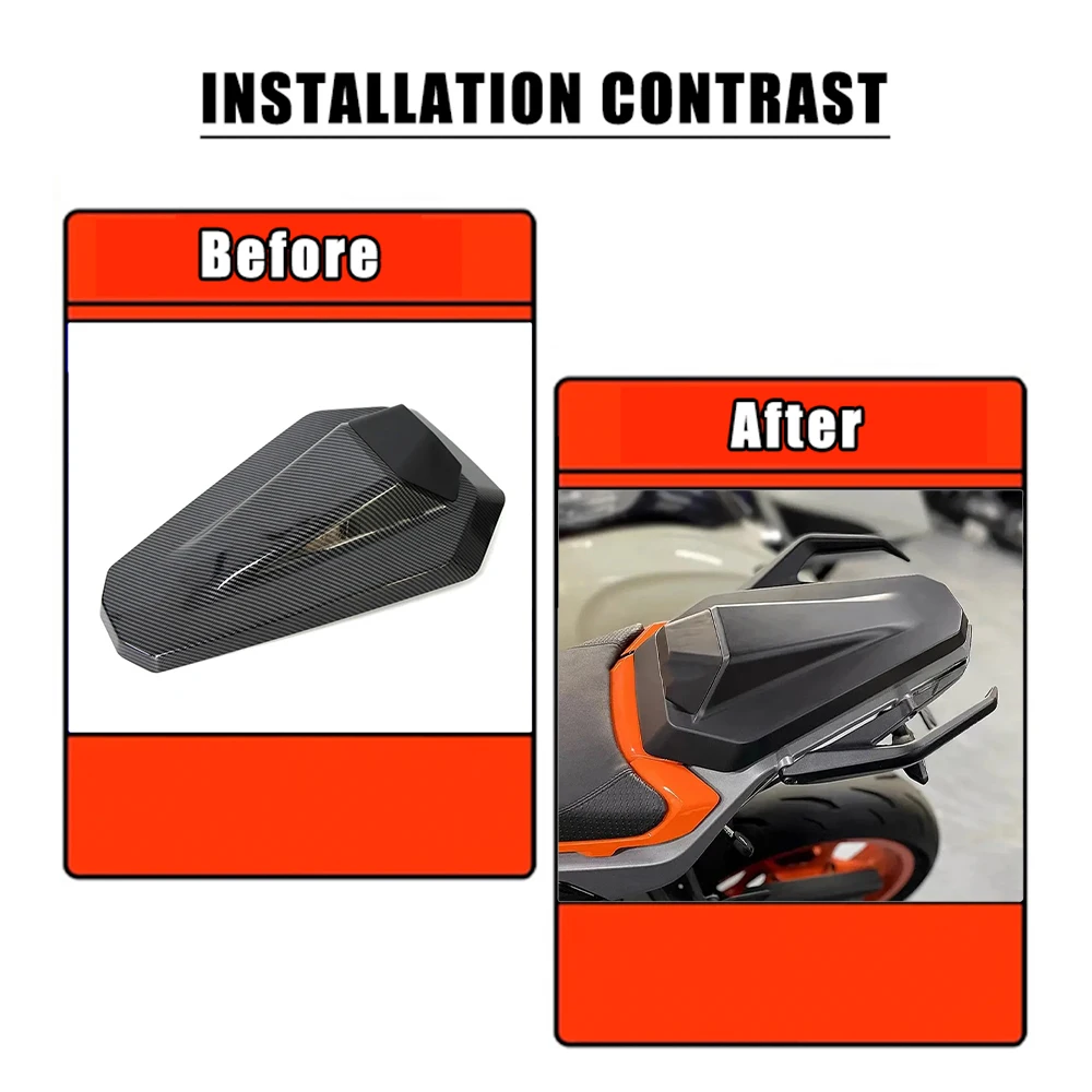 Фото Carenado de pasajero trasero de motocicleta para Duke 390 125 2024 2025 кубический Asiento trasero para Duke125 Duke250 Duke390 №2
