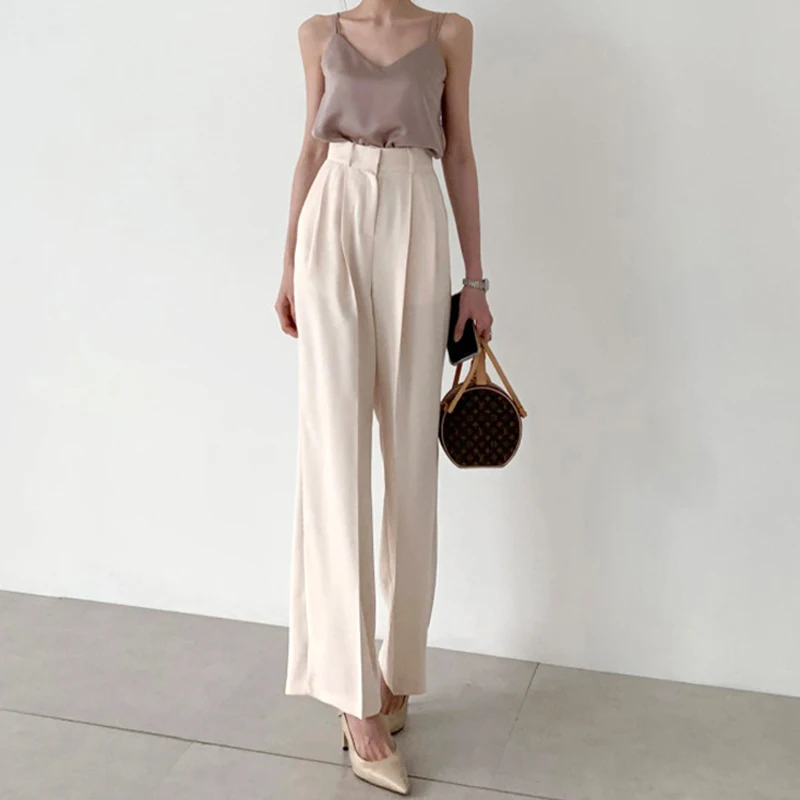 Черные классические брюки Осенние ленивые повседневные строгие прямые