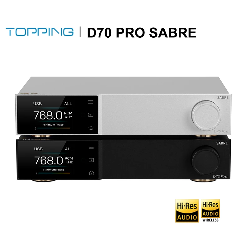 TOPPING D70 PRO SABER Hi-Res аудио ЦАП декодер ES9039SPRO чип Bluetooth 5.1 LDAC aptX 12 В триггер цветной