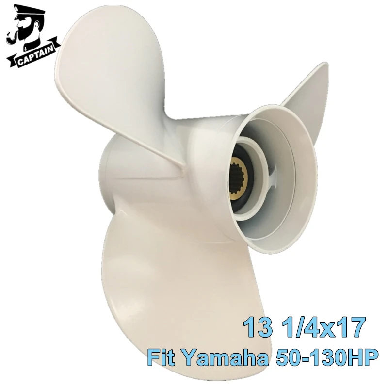 

Captain Outboard Propeller 13 1/4X17-K Fit Yamaha Engines 50-130HP Aluminum Propeller 3 Blades 15 Tooth Splines RH Marine Parts