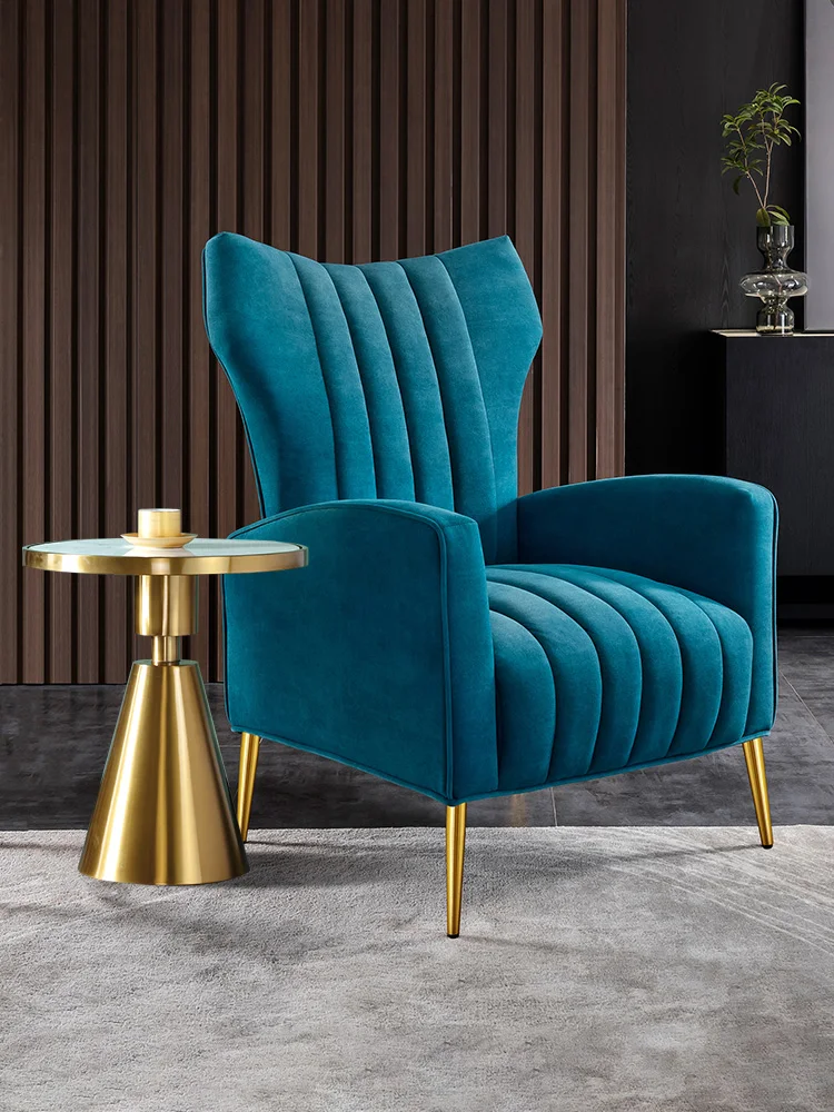 

Living room balcony leisure sofa chair light luxury modern waterfall Chair Recliner lazy American tiger chair single sofa