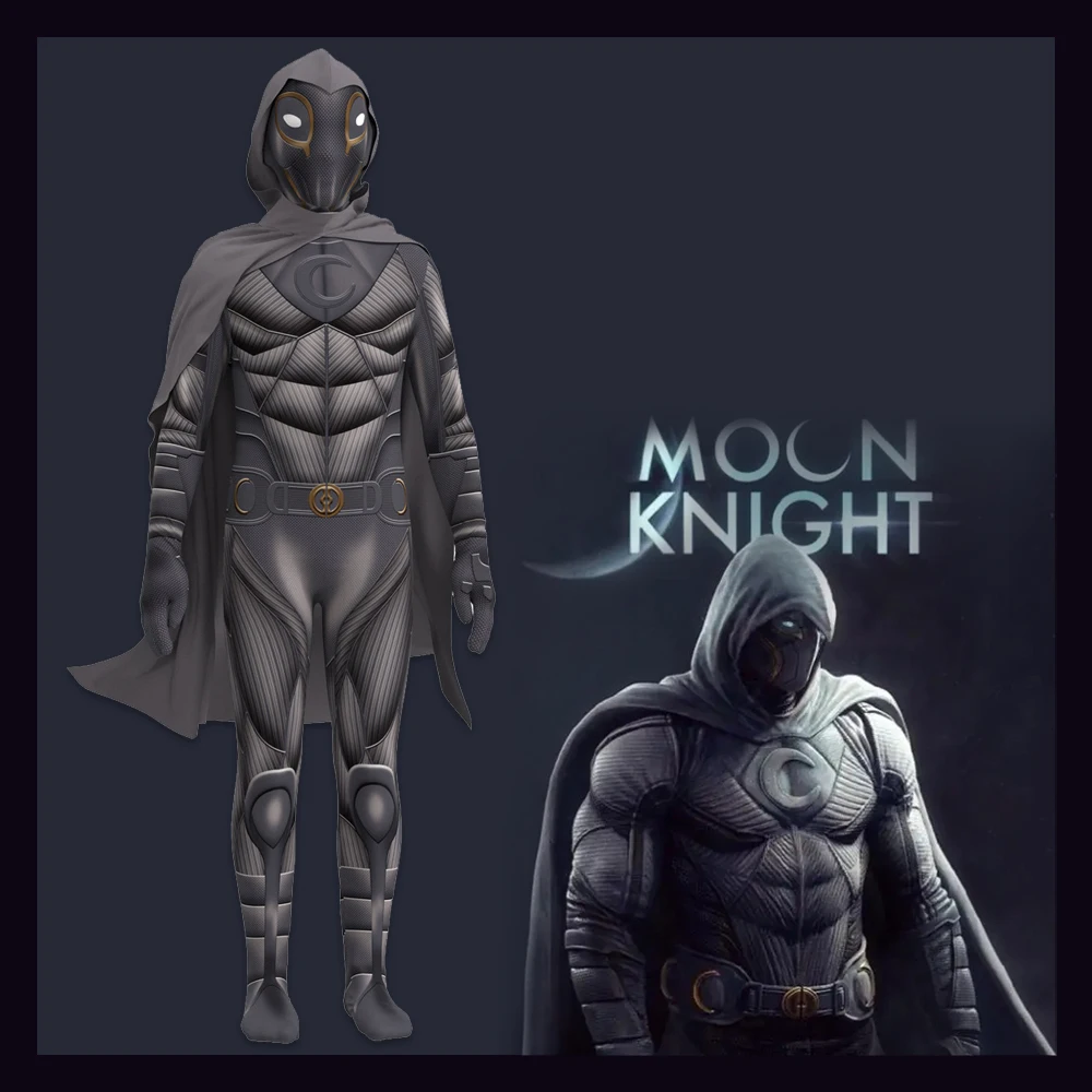 

2022 Kids Moon Knight Costume Marc Spector Cosplay Costume Superhero Jumpsuit Bodysuit Carnival Party Clothing