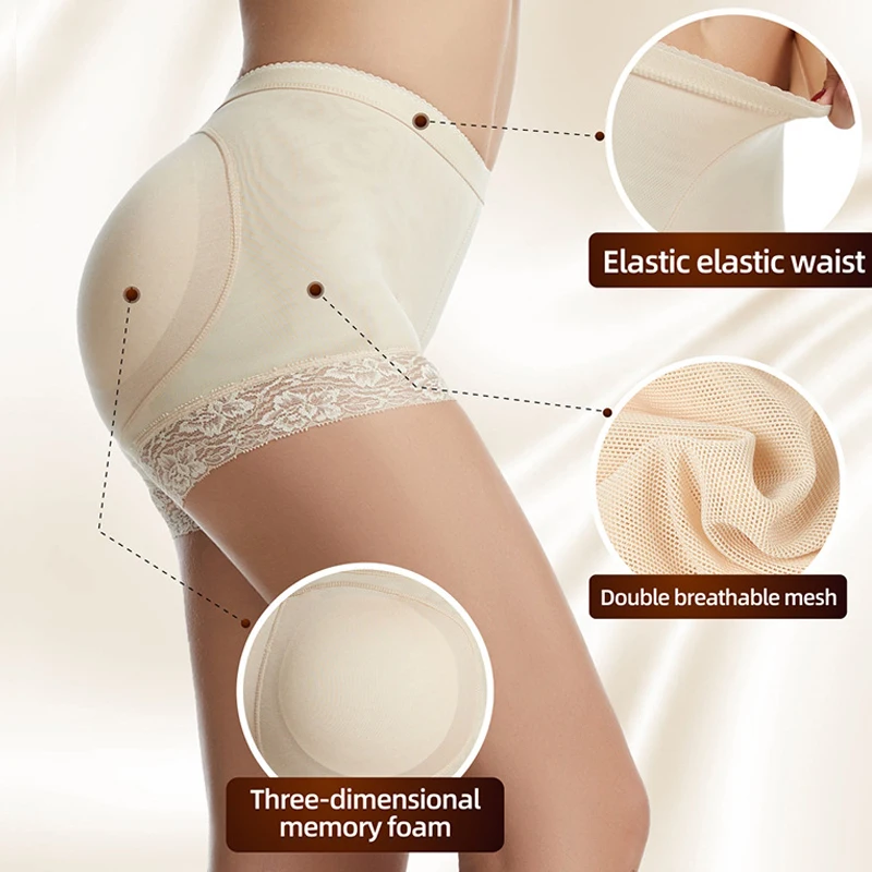 Women Butt Lifter Panties Shapewear Sexy Lifter Hip Pads Briefs Seamless Underwear Padded Panties Plus Size Lingerie