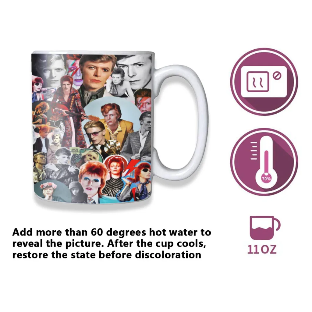 Star Single Davids Bowies кружки для чая кофе термочашки меняющие цвет керамическая чашка