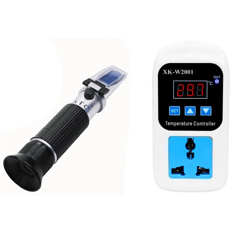 

Beer Wort And Wine Refractometer & Digital Led Thermometer Temperature Controller Thermostat Incubator Control Us Plug