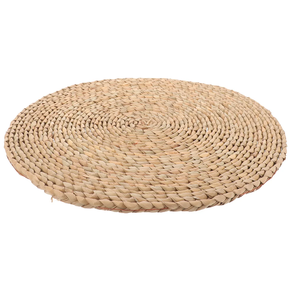 

Straw Futon Cushion Seat Cushions Traditional Cattail Grass Woven Mat Floor Meditation Pillow Picnic Pad Round Braided