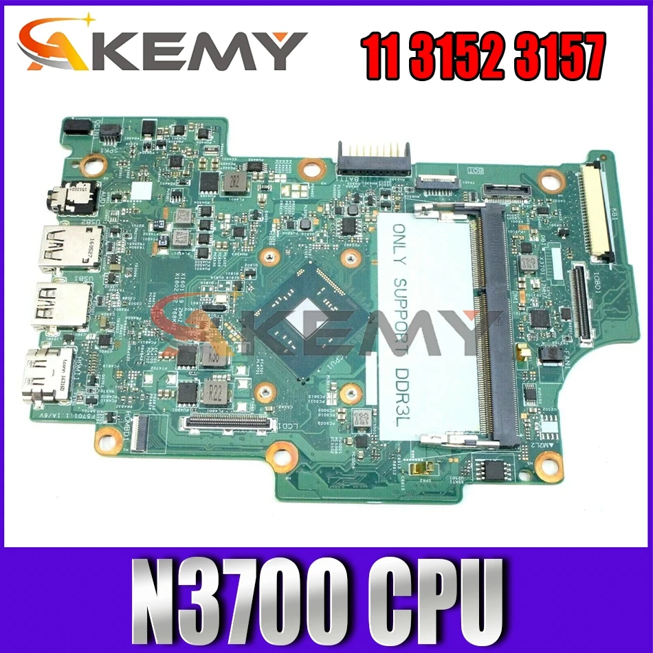 

Материнская плата Akemy Pentium N3700 для ноутбука Dell Inspiron 11 3152 3157, 14274-1, 100% Вт, 5 цветов, системная плата YMX7F протестирована
