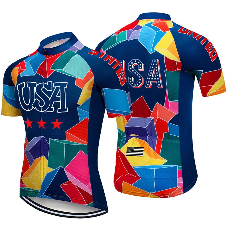 

Одежда для велоспорта США, велосипедная майка с коротким рукавом, женская верхняя одежда для велоспорта, энергетическая рубашка, крутая веломайка