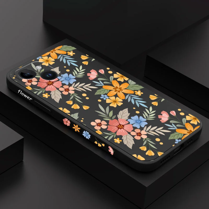 

Bright Flower Phone Case For iPhone 15 14 13 12 11 X XR XS SE2 SE2020 8 7 6 6S Plus Pro Max Mini Silicone Cover