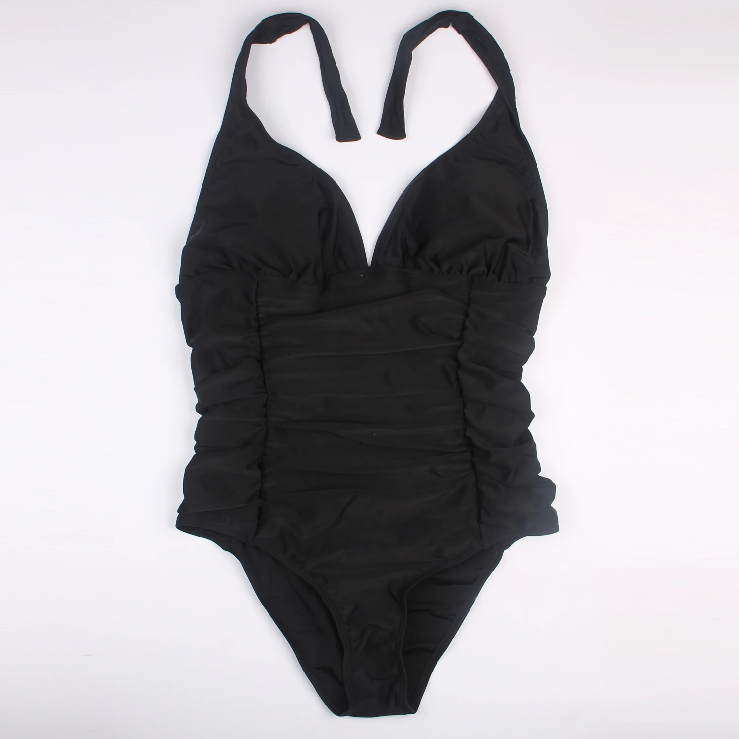 Женский слитный купальник с V-образным вырезом и открытой спиной