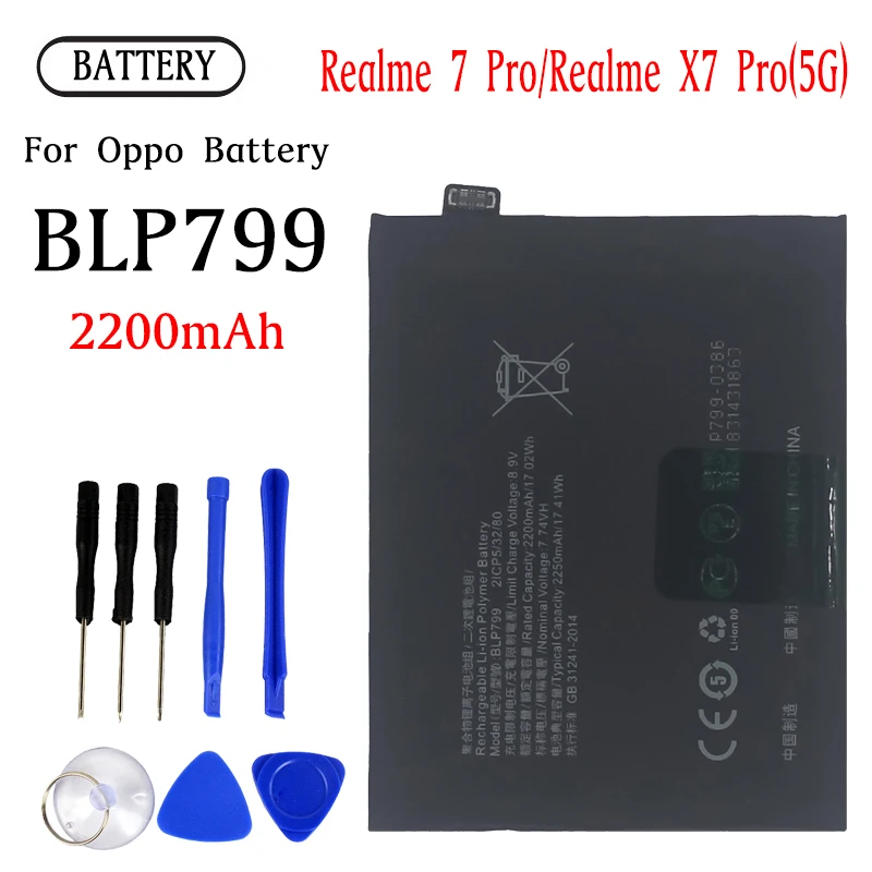 Original New 4500mAh BLP799 Mobile Phone Replacement Battery For Oppo Realme 7 X7 X3 Pro Realme7 Pro RMX2170