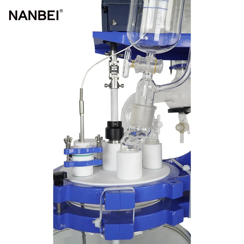 Nanbei Chemical 50L Электрический подъемный вращающийся двухслойный стеклянный реактор