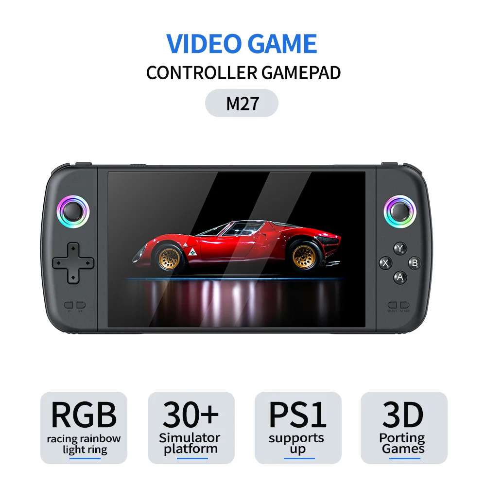 Фото Новая портативная игровая консоль M27 для дома, аркадная, HD, в стиле ретро, с подключением к телевизору, с большим экраном, портативная игровая приставка. №4