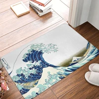 hokusai the great wave off kanagawa doormat rug carpet mat footpad anti slip dust proo entrance kitchen bedroom balcony toilet