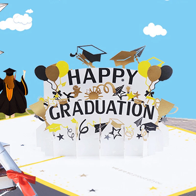 

Happy Graduation Card Pop Up 3D Greeting Cards Handmade Gift class of 2022