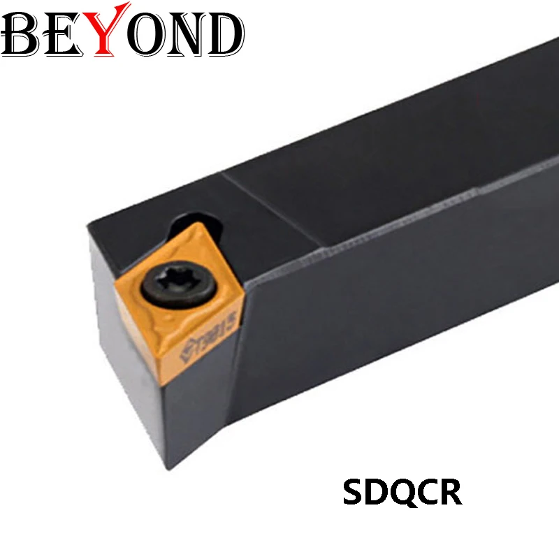 

BEYOND 1PCS Lathe Cutting Tools Shank Solid Carbide External Turning Boring Bar SDQCR 1616 SDQCR1010H07 SDQCR1212H07