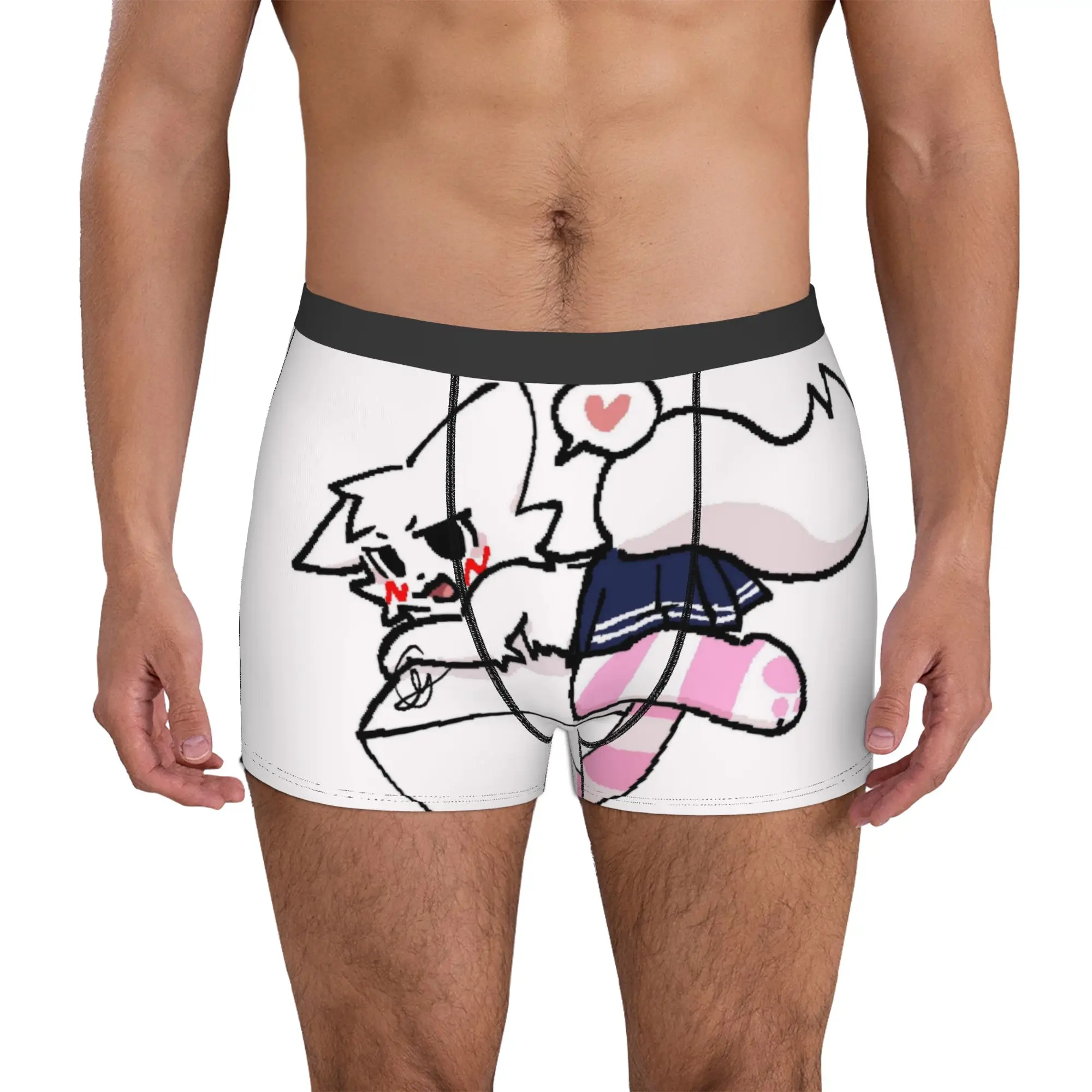 Фото Мужские трусы-боксеры Custom Boykisser Silly Cat с милым мультяшным принтом, крутые трусы-шорты №2