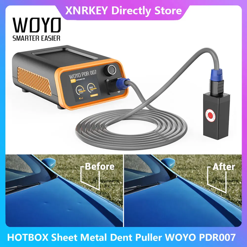 

XNRKEY инструменты для удаления вмятин на кузове автомобиля HOTBOX, съемник вмятин из листового металла WOYO PDR007, высокоточный инструмент для ремонта вмятин без покраски автомобиля