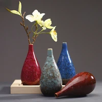 creative ceramic kiln becomes small vase guanyin bottle hydroponic desktop flower arrangement soft decoration home decoration