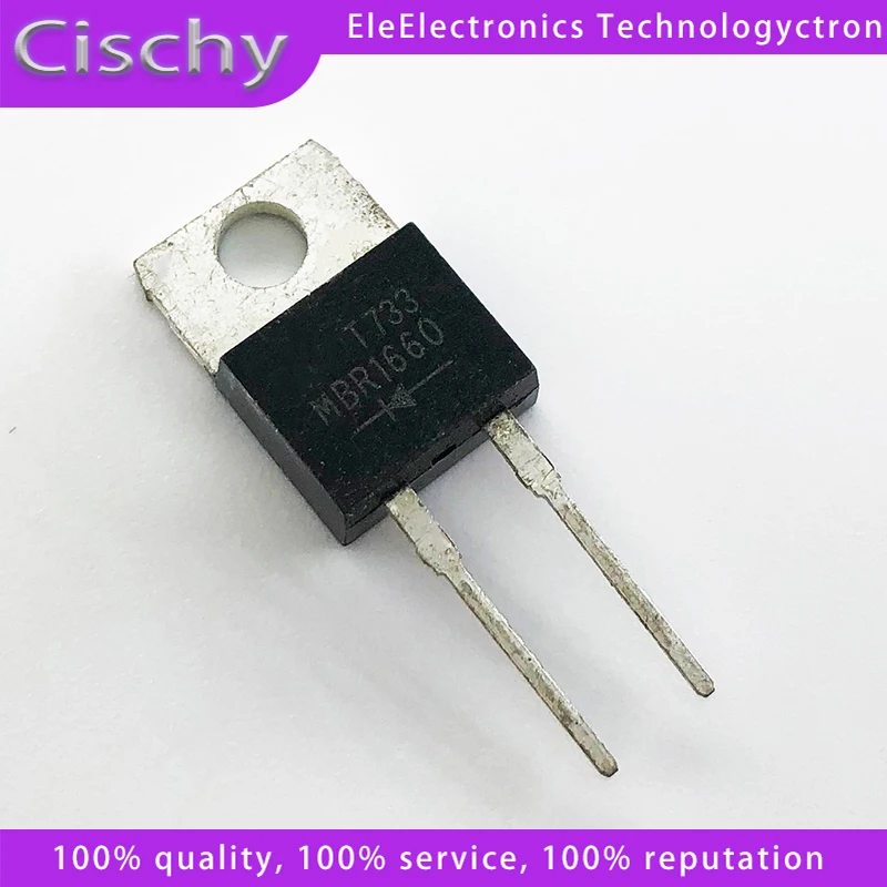 

10PCS MBR1660 DIODE SCHOTTKY 60V 16A TO220-2L Original New