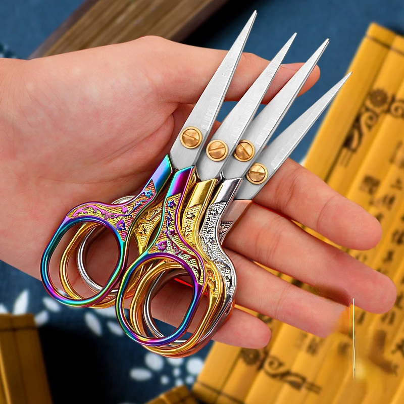 

Vintage Stainless Steel Tailor Yarn Trim Cut Cross Stitch Scissor Fabric Needlework Embroidery Thread Knitting Tool Sewing Tool