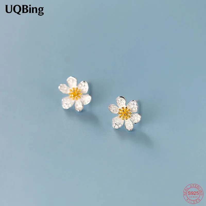 Женские серьги-гвоздики из серебра 925 пробы с геометрическим рисунком